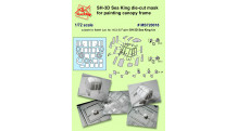 Маски для SH-3D/G Sikorsky / Westland HAS.2, Sea King (ITALERI, FUJIMI) - AK-HOBBY MS720018 1/72