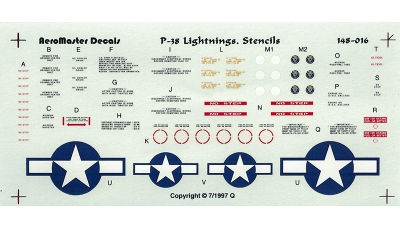 P-38 Lockheed, Lightning - AEROMASTER 148-016 1/48