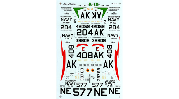 A-1H (AD-6) Douglas, Skyraider - 1/48 AEROMASTER 48-543 A-1H (AD-6) Douglas, Skyraider - 1/48 AEROMASTER 48-543
