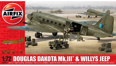 Dakota Mk. III Douglas / Willys MB, Jeep - AIRFIX A09008 1/72
