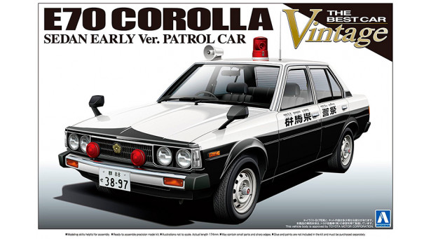 Toyota Corolla E70 Sedan 1980 - 1/24 AOSHIMA 010846 THE BEST CAR VINTAGE No. 36 Toyota Corolla E70 Sedan 1980 - 1/24 AOSHIMA 010846 THE BEST CAR VINTAGE No. 36