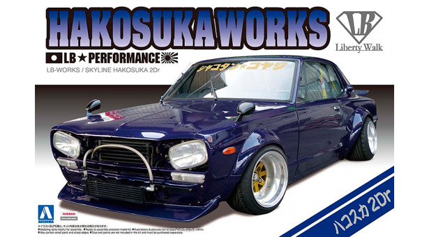 Nissan Skyline 2000GT-R Hardtop (KPGC10) - 1/24 AOSHIMA 011492 LIBERTY WALK No. 4 Nissan Skyline 2000GT-R Hardtop (KPGC10) - 1/24 AOSHIMA 011492 LIBERTY WALK No. 4