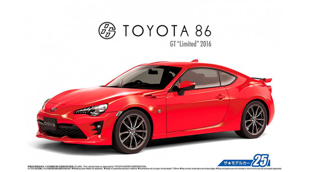 Toyota 86 / GT86 (ZN6) 2016 - 1/24 AOSHIMA 051801 MODEL CAR No. 25 Toyota 86 / GT86 (ZN6) 2016 - 1/24 AOSHIMA 051801 MODEL CAR No. 25
