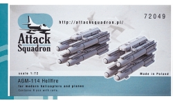 Ракета авиационная противотанковая AGM-114  Lockheed Martin, Hellfire - ATTACK SQUADRON 72049 1/72