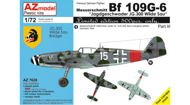 Bf 109G-6 Messerschmitt, Gustav - 1/72 AZ MODEL AZ7628