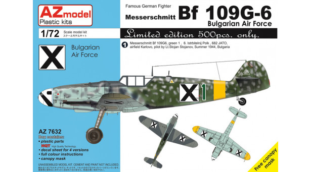 Bf 109G-6 Messerschmitt, Gustav - 1/72 AZ MODEL AZ7632