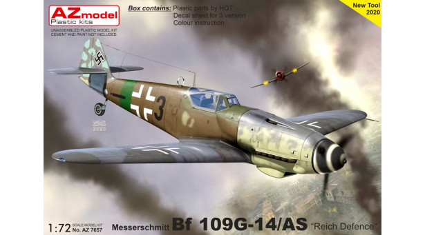 Bf 109G-14/AS Messerschmitt, Gustav - 1/72 AZ MODEL AZ7657 Bf 109G-14/AS Messerschmitt, Gustav - 1/72 AZ MODEL AZ7657