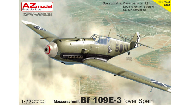 Bf 109E-3 Messerschmitt, Emil - 1/72 AZ MODEL AZ7660