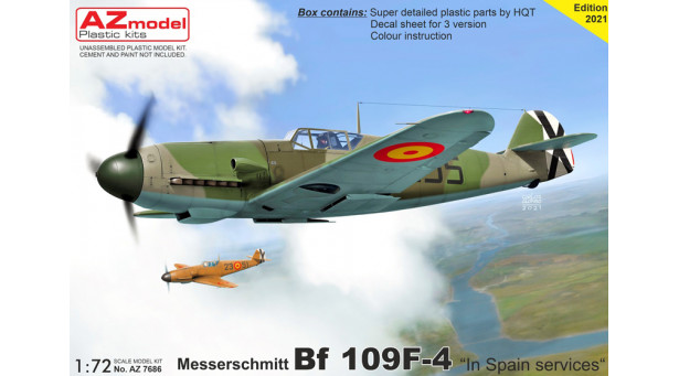 Bf 109F-4 Messerschmitt, Friedrich - 1/72 AZ MODEL AZ7686