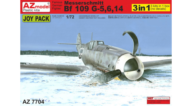 Bf 109G-5/G-6/G-8/G-14 Messerschmitt, Gustav - 1/72 AZ MODEL AZ7704. JOY PACK