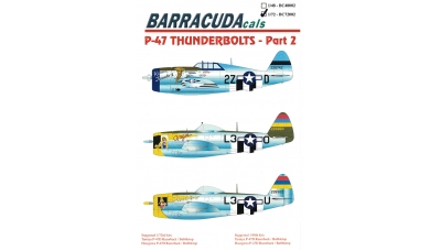 P-47D Republic, Thunderbolt - BARRACUDACALS BC72002 1/72