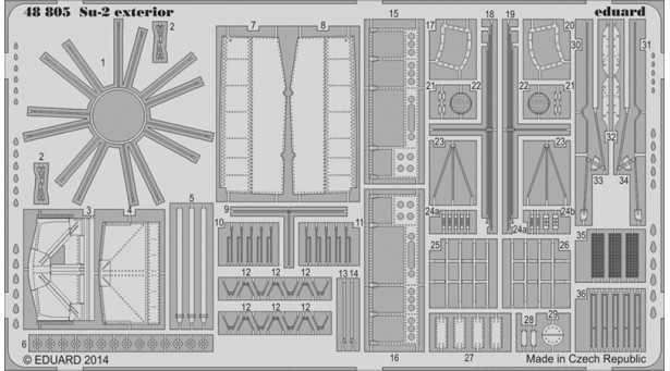 Фототравление для Су-2 (ББ-1) Сухой (ЗВЕЗДА) - 1/48 EDUARD 48805. Набор афтермаркета Фототравление для Су-2 (ББ-1) Сухой (ЗВЕЗДА) - 1/48 EDUARD 48805. Набор афтермаркета