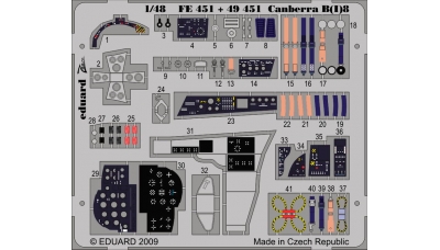 Фототравление для Canberra B(I).8 English Electric (AIRFIX) - EDUARD FE451 1/48