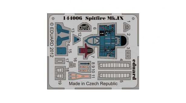 Фототравление для Spitfire Mk IXc Supermarine (EDUARD) - 1/144 EDUARD 144006. Набор афтермаркета Фототравление для Spitfire Mk IXc Supermarine (EDUARD) - 1/144 EDUARD 144006. Набор афтермаркета