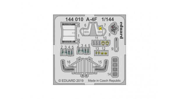 Фототравление для A-4F Douglas, Skyhawk, Scooter (PLATZ / EDUARD) - 1/144 EDUARD 144010. Набор афтермаркета