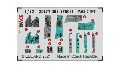 МиГ-21ПФ. 3D декали (EDUARD) - EDUARD 3DL72003 1/72