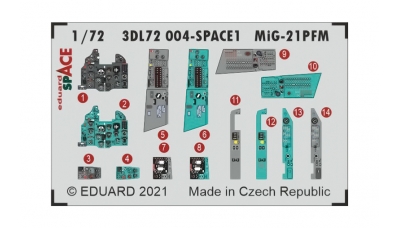 МиГ-21ПФМ. 3D декали (EDUARD) - EDUARD 3DL72004 1/72