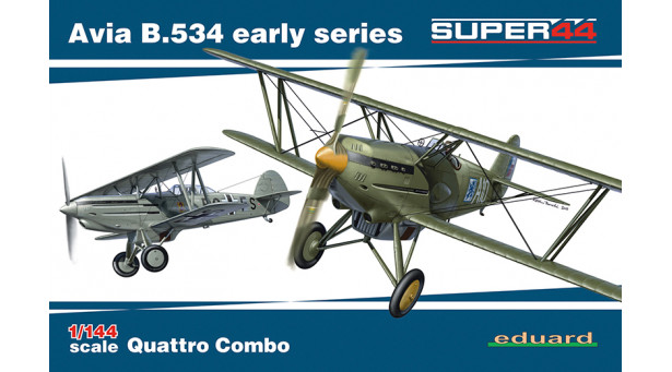 B-534 I./II./III. verze Avia - 1/144 EDUARD 4451. QUATTRO COMBO. Комплект из четырех моделей