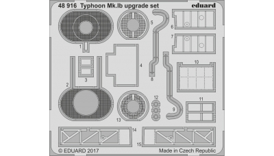 Фототравление для Typhoon Mk. Ib Hawker (HASEGAWA, ITALERI) - EDUARD 48916 1/48
