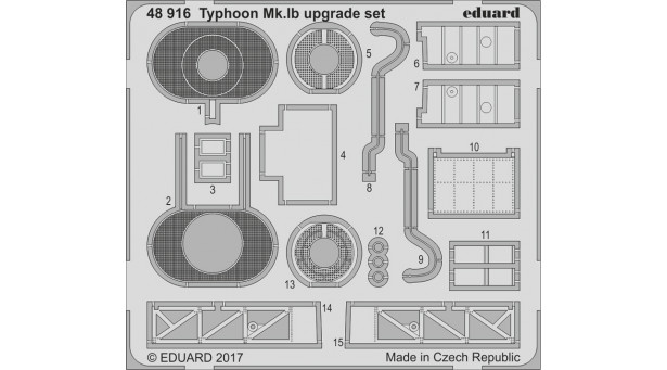Фототравление для Typhoon Mk. Ib Hawker (HASEGAWA, ITALERI) - 1/48 EDUARD 48916. Набор афтермаркета Фототравление для Typhoon Mk. Ib Hawker (HASEGAWA, ITALERI) - 1/48 EDUARD 48916. Набор афтермаркета