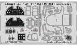 Фототравление для Hurricane Mk. I Hawker (AIRFIX) - EDUARD 491104 1/48