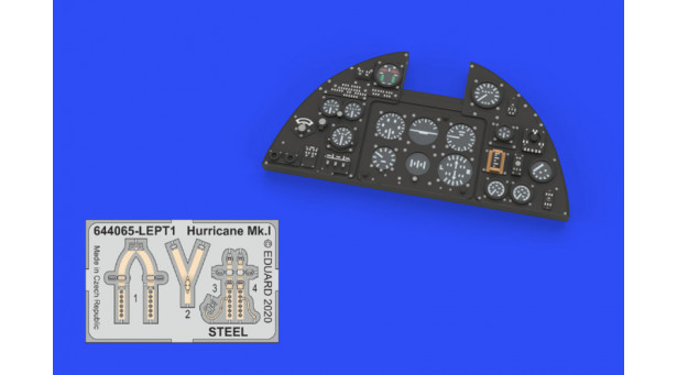 Hurricane Mk. I Hawker, Würger, Shrike. Приборная доска (AIRFIX) - 1/48 EDUARD 644065 Hurricane Mk. I Hawker, Würger, Shrike. Приборная доска (AIRFIX) - 1/48 EDUARD 644065