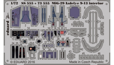 Фототравление для МиГ-29С (9-13С) (ЗВЕЗДА) - EDUARD 73555 1/72