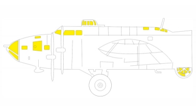 Маски для B-17F Boeing, Flying Fortress (HK MODELS) - EDUARD EX777 1/48