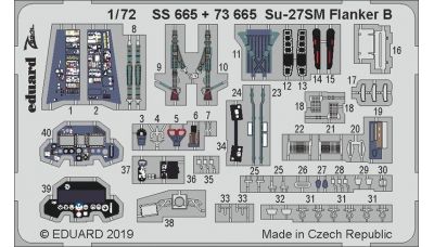 Фототравление для Су-27СМ (ЗВЕЗДА) - EDUARD SS665 1/72