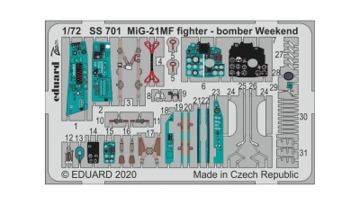 Фототравление для МиГ-21МФ (EDUARD) - EDUARD SS701 1/72