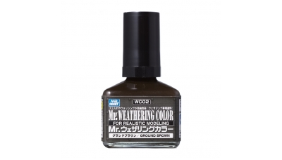Смывка MR.WEATHERING COLOR WC02, темно-коричневая, 40 мл - MR.HOBBY