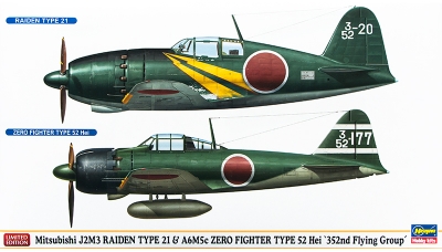 J2M3 Model 21, Raiden & A6M5c Type 52c Mitsubishi - HASEGAWA 01989 1/72