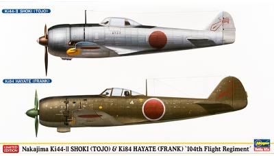 Ki-44-IIb (Otsu) Nakajima, Shouki &  Ki-84-Ia Nakajima, Hayate - HASEGAWA 02057 1/72