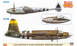 P-38J Lockheed, Lightning & B-26 B/C Martin, Marauder - HASEGAWA 02091 1/72