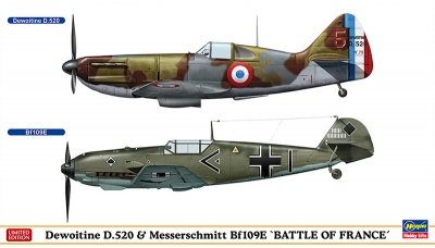 Dewoitine D.520 SNCAM & Bf 109E-3/4 Messerschmitt - HASEGAWA 02332 1/72