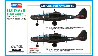 P-61B-1/2 Northrop, Black Widow - HOBBY BOSS 87262 1/72