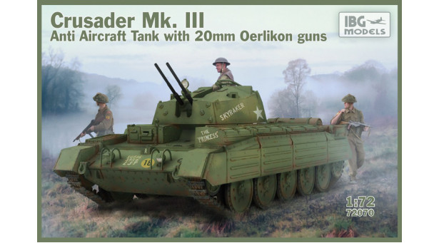 Cruiser Mk VI (A15) Nuffield Mechanizations and Aero Ltd., Crusader Mk. III AA Mk. III - 1/72 IBG MODELS 72070