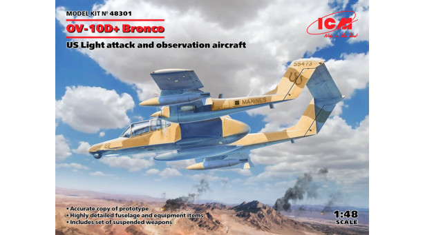OV-10D+ North American Rockwell, Bronco - 1/48 ICM 48301 OV-10D+ North American Rockwell, Bronco - 1/48 ICM 48301