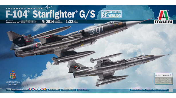 F-104G/S/CF-104/RF-104G Starfighter, Lockheed, Aeritalia, Fokker, MBB, Canadair - 1/32 ITALERI 2514