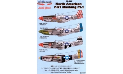 P-51D/K North American, Mustang - LIFELIKE DECALS 72-017 1/72