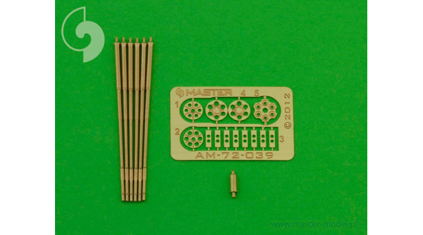 Стволы металлические для пушки M61A1 General Electric, Vulcan, 20 мм (6 шт.) - 1/72 MASTER AM-72-039. Конверсионный набор