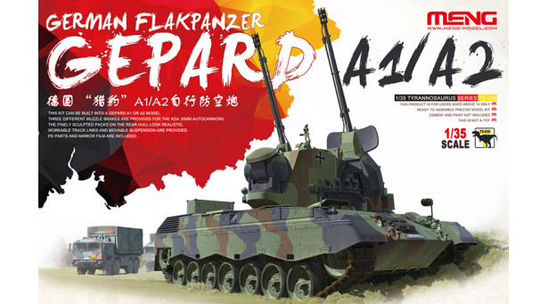 Flakpanzer Gepard 1/1A2 Krauss-Maffei - 1/35 MENG TS-030 Flakpanzer Gepard 1/1A2 Krauss-Maffei - 1/35 MENG TS-030