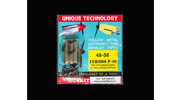 Патрубки выхлопные для P-40 Curtiss, Warhawk (EDUARD) - 1/48 MOSKIT 48-58
