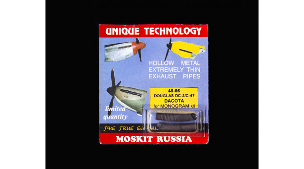 Патрубки выхлопные для DC-3 Dakota/C-47 Skytrain Douglas (REVELL) - 1/48 MOSKIT 48-66