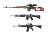 M4A1 Colt / Type 89 Howa / СВД - PLATZ GUN-2 1/12