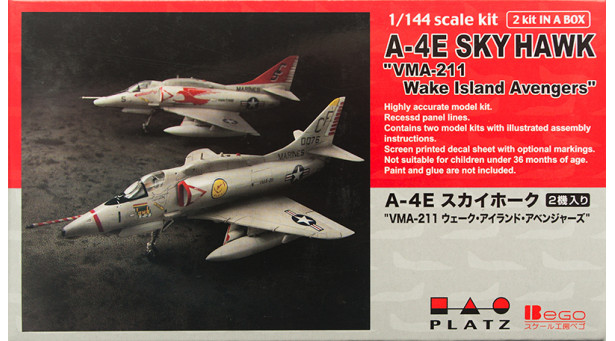 A-4E Douglas, Skyhawk - 1/144 PLATZ PD-20. Комплект из двух моделей