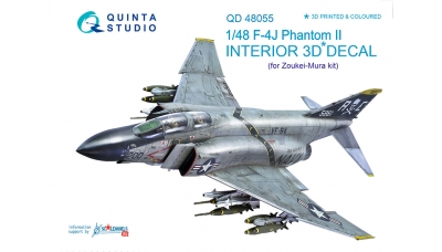 F-4J McDonnell Douglas, Phantom II. 3D декали (ZOUKEI-MURA) - QUINTA STUDIO QD48055 1/48