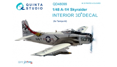 A-1H (AD-6) Douglas, Skyraider. 3D декали (TAMIYA) - QUINTA STUDIO QD48099 1/48
