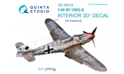 Bf 109G-6 Messerschmitt. 3D декали (ЗВЕЗДА) - QUINTA STUDIO QD48104 1/48