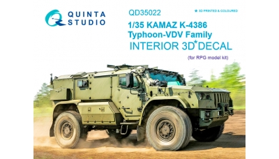 КамАЗ-К4386, Тайфун-ВДВ. 3D декали (RPG-MODEL) - QUINTA STUDIO QD35022 1/35